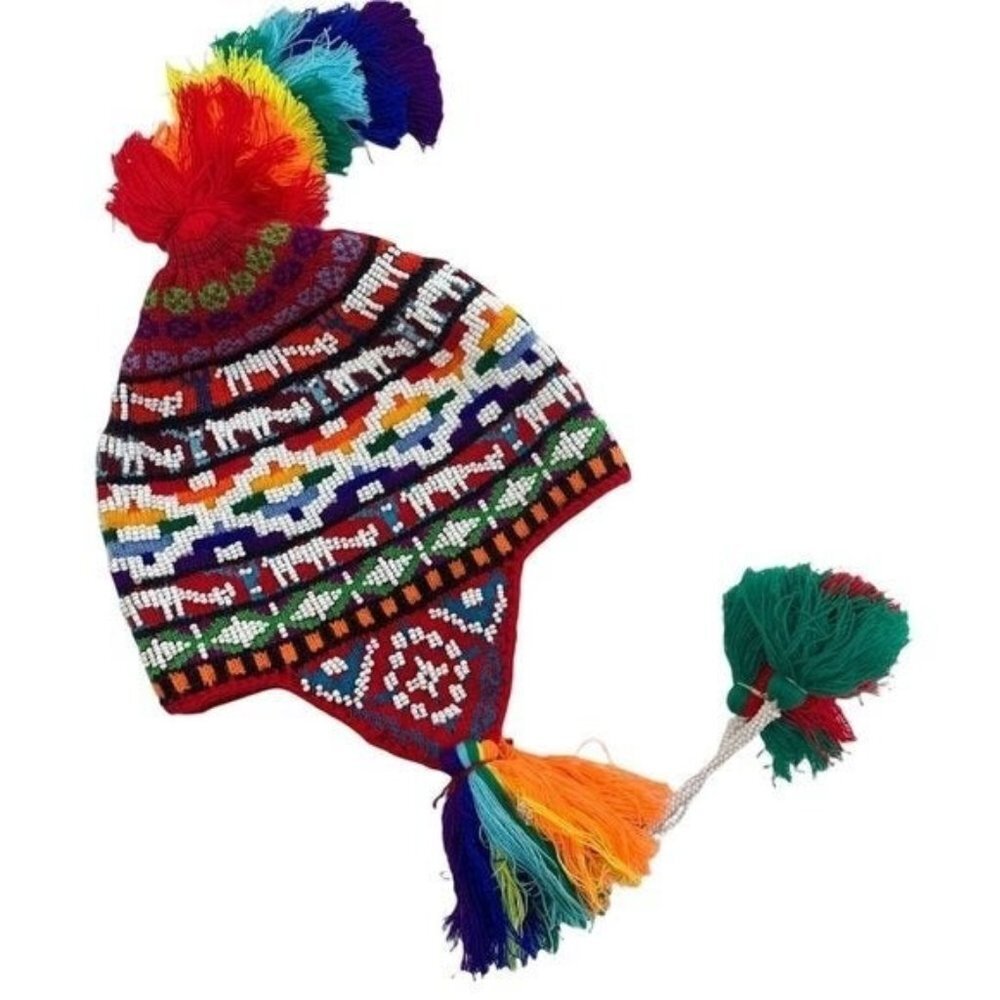 Handmade Peruvian Artisanal Beaded Chullo Hat